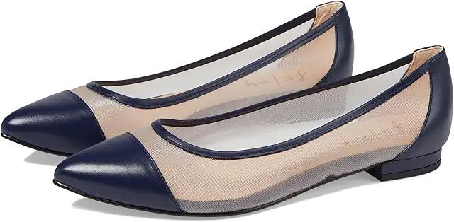 French Sole Mallory (Navy Napa-Mesh) Women's Flat Shoes Cover