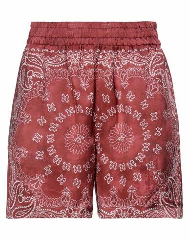 Golden Goose Woman Shorts & Bermuda Shorts Brick red Viscose Cover