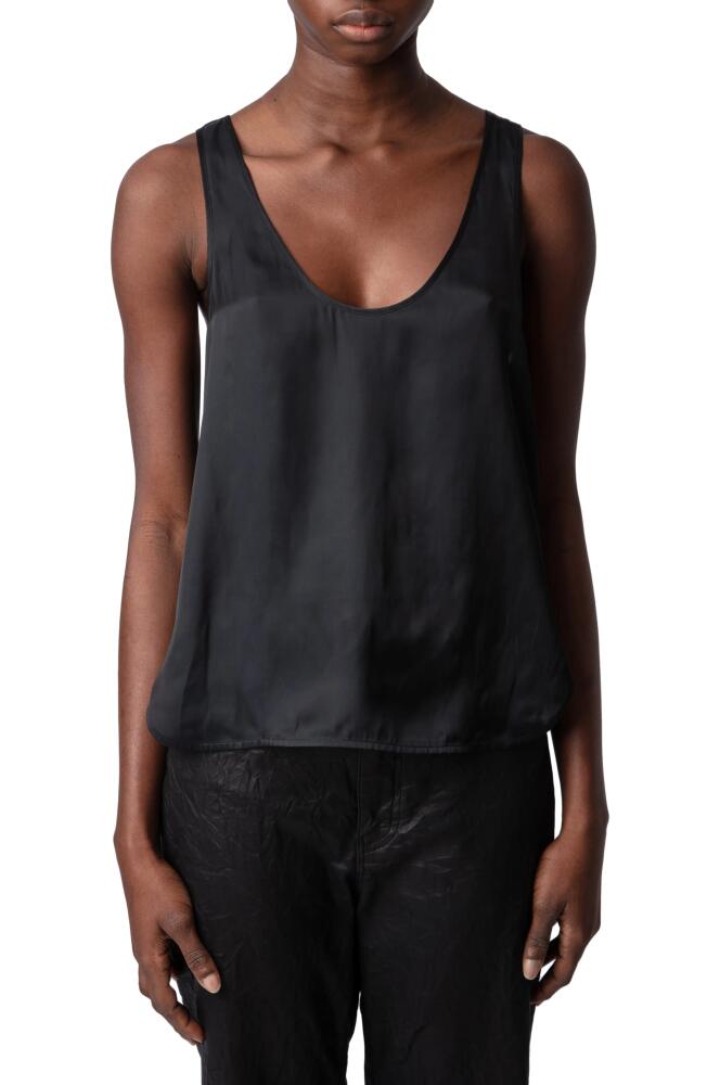 Zadig & Voltaire Carys Satin Tank in Noir Cover