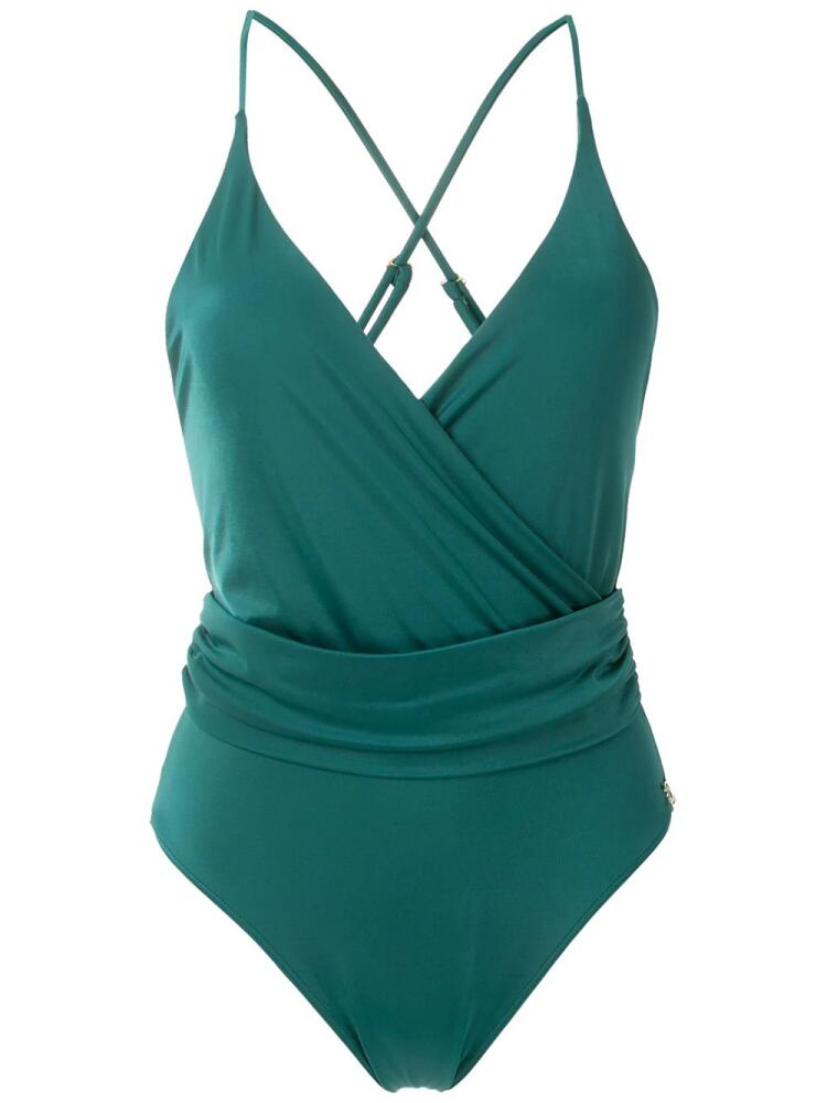 Brigitte Tati wrap one-piece - Green Cover