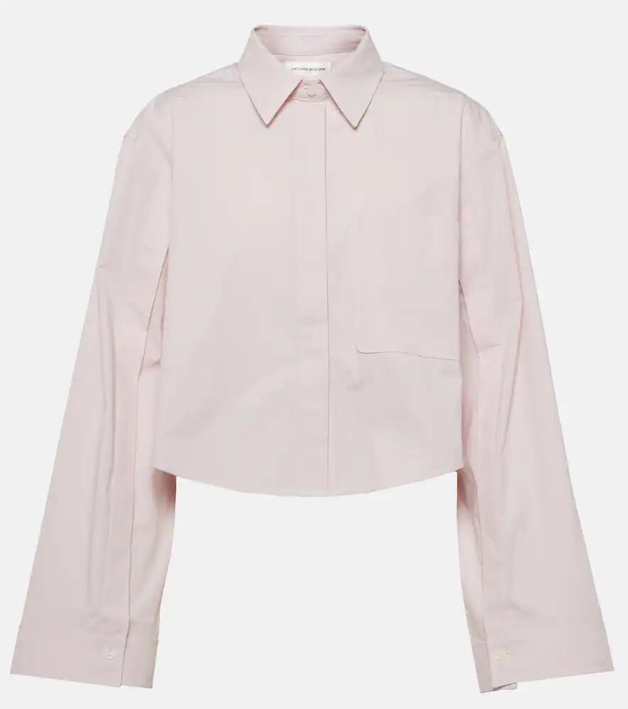 Victoria Beckham Cropped cotton-blend shirt Cover