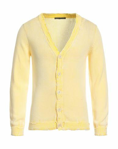 Daniele Alessandrini Man Cardigan Yellow Cotton Cover