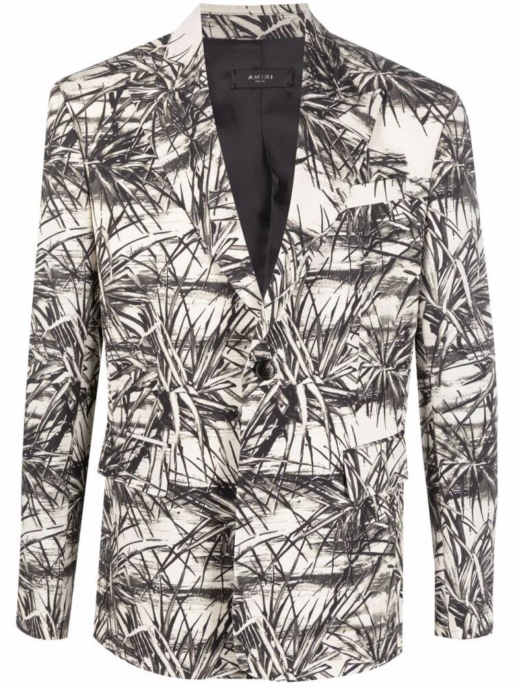 AMIRI palm tree-print single-breasted blazer - Neutrals Cover