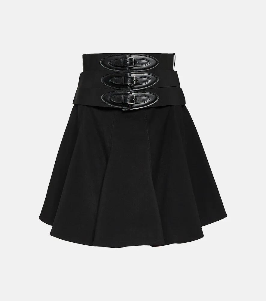 Alaïa Belted wool miniskirt Cover