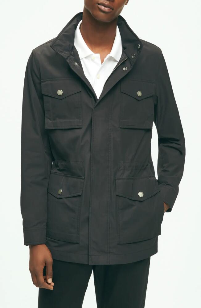 Brooks Brothers Water Repellent Field Jacket with Hood in Caviar Cover