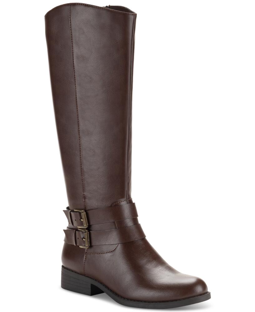 Style & Co Women's Maliaa Buckled Riding Boots, Created for Macy's - Brown Cover