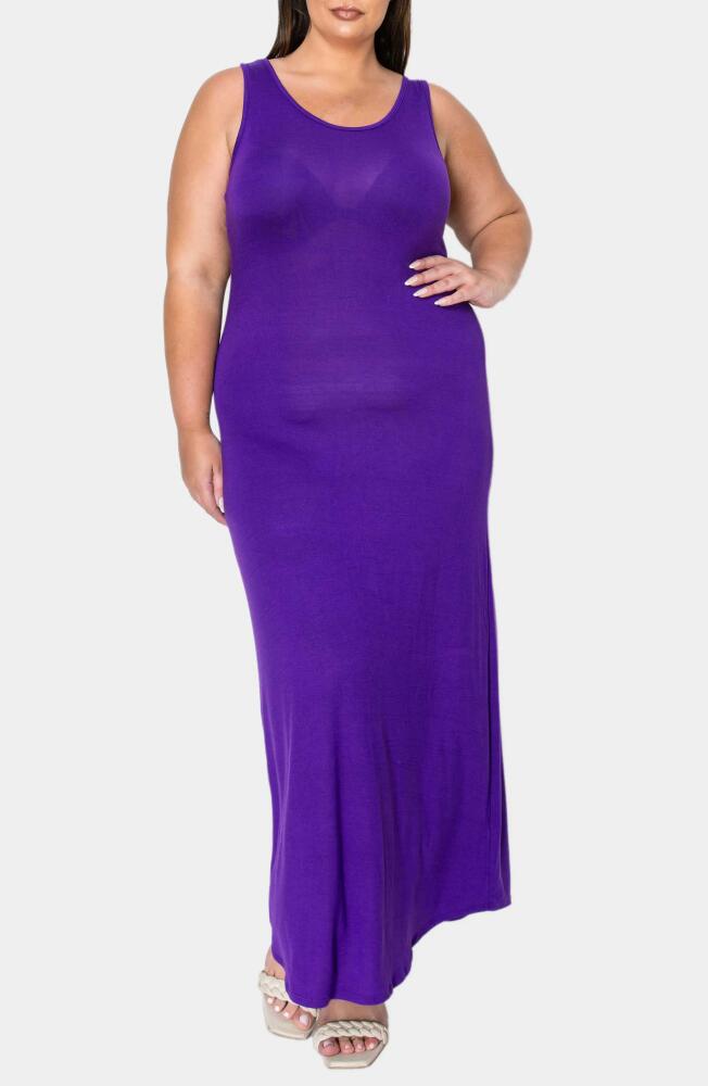 L I V D Everyday Essential Tank Maxi Dress in Purple Cover