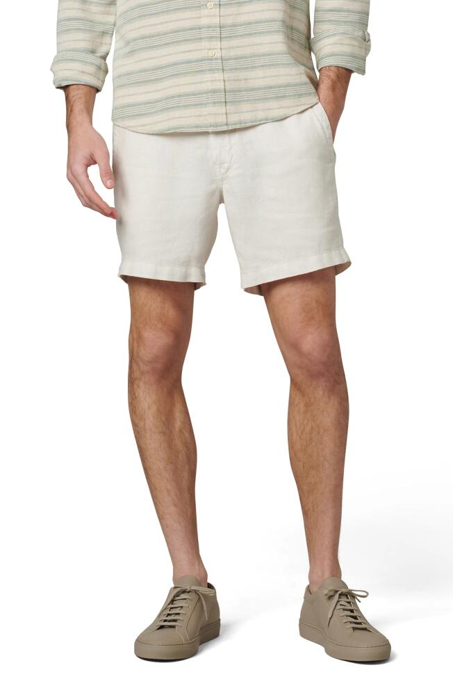 Joe's Emerson Linen Shorts in White Sands Cover