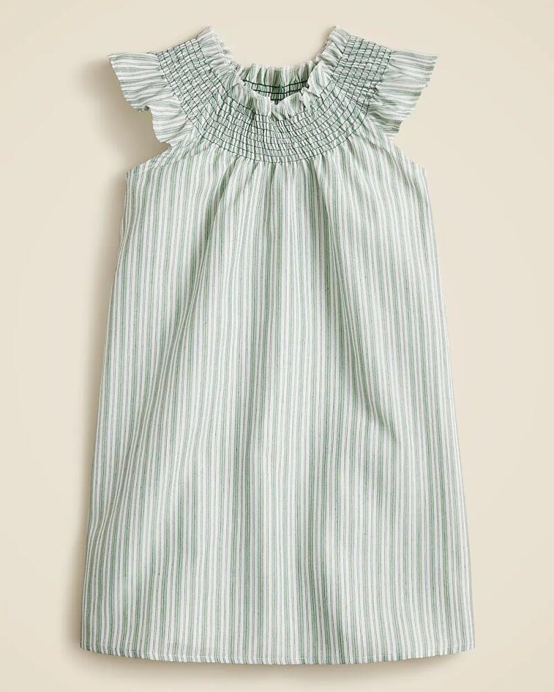 J.Crew Girls' smocked nightgown in stripe Cover