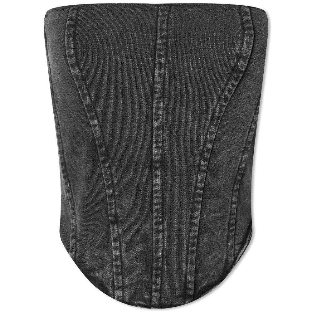 Good American Women's Jeanius Terry Corset Top in Black Cover