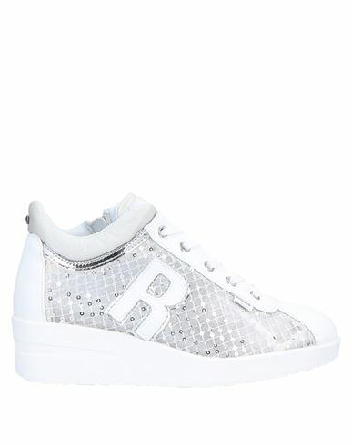 Rucoline Woman Sneakers Silver Textile fibers, Soft Leather Cover