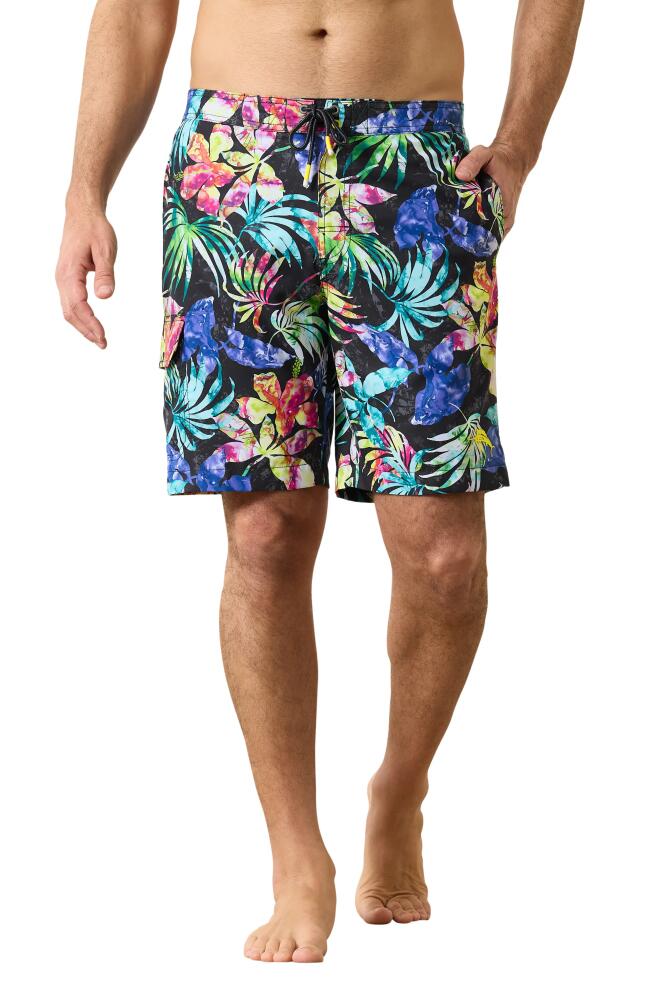 Tommy Bahama Baja Hasta La Fuego Floral Swim Trunks in Black Cover