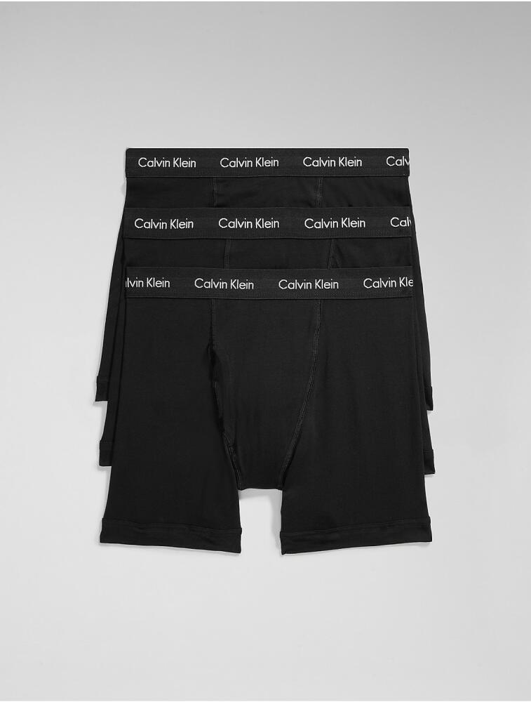 Calvin Klein Men's Cotton Stretch 3-Pack Boxer Brief - Black Cover