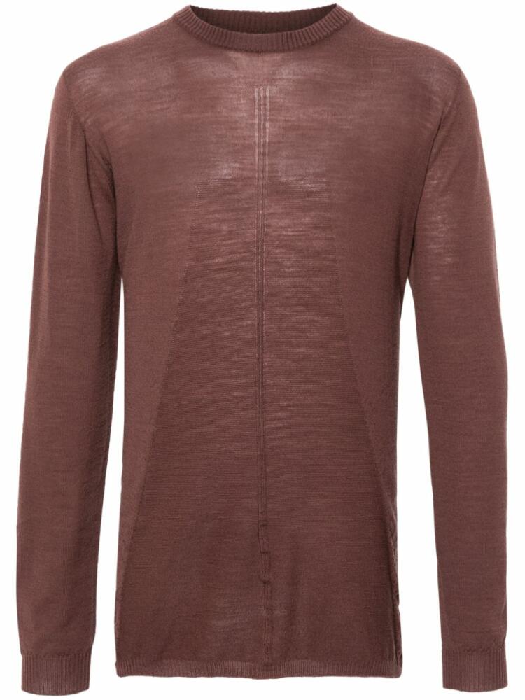 Rick Owens wool crew neck jumper - Brown Cover