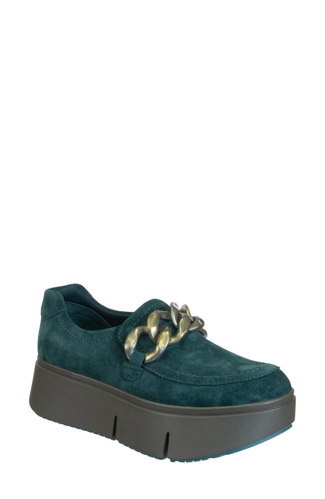 Naked Feet Princeton Platform Loafer in Emerald Cover