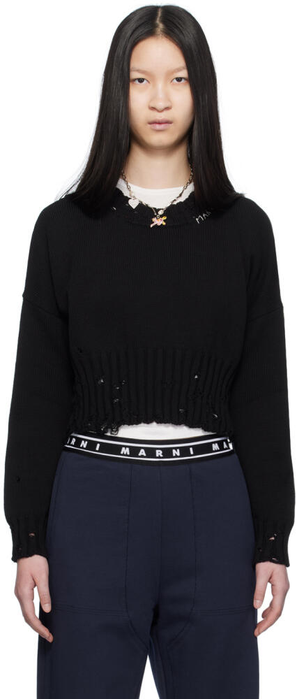 Marni Black Dishevelled Sweater Cover