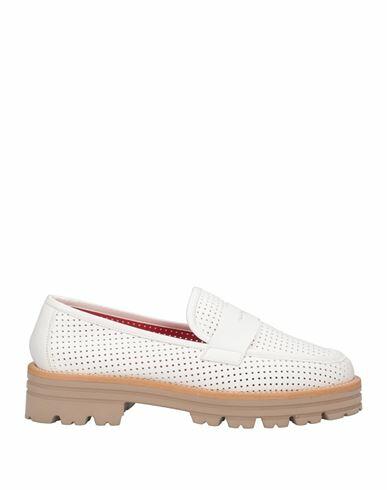 Pas De Rouge Woman Loafers White Soft Leather Cover