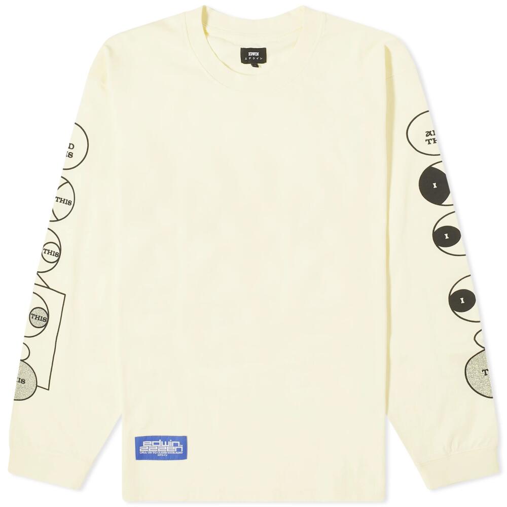 Edwin Men's Long Sleeve Save T-Shirt in Tender Yellow Cover