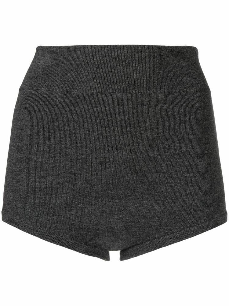 Cashmere In Love Felix knitted high-waist shorts - Grey Cover