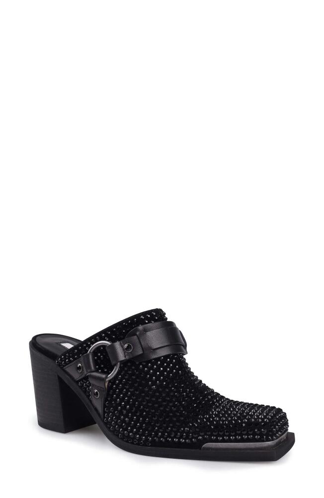 ZIGI Alieh Rhinestone Mule in Black Suede Cover