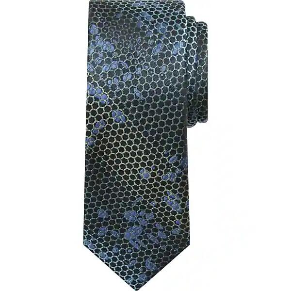 Egara Men's Narrow Honeycomb Tie Aqua Cover