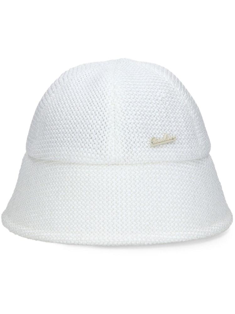 Borsalino Kori logo-appliqué bucket hat - White Cover