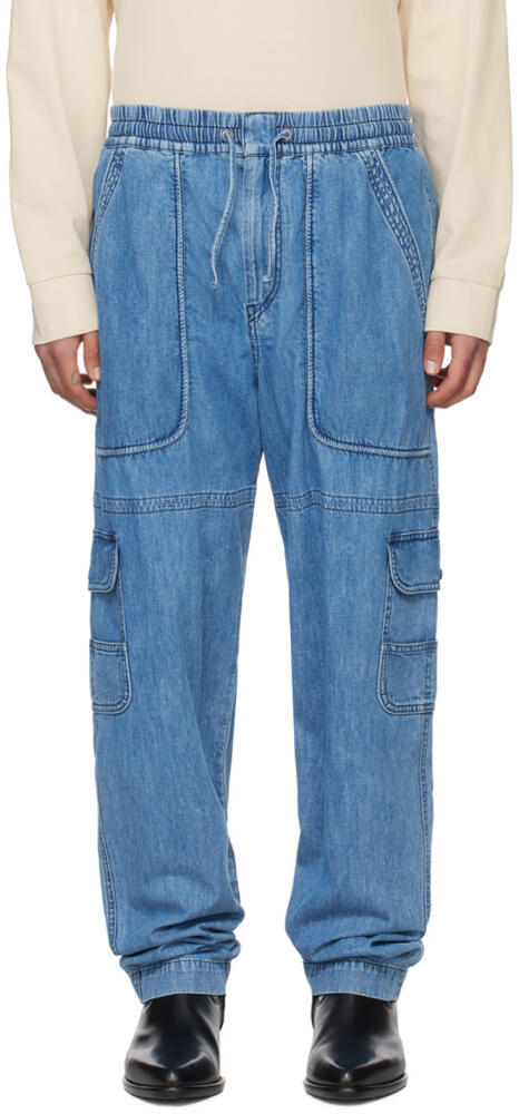 Isabel Marant Blue Vanni Cargo Pants Cover