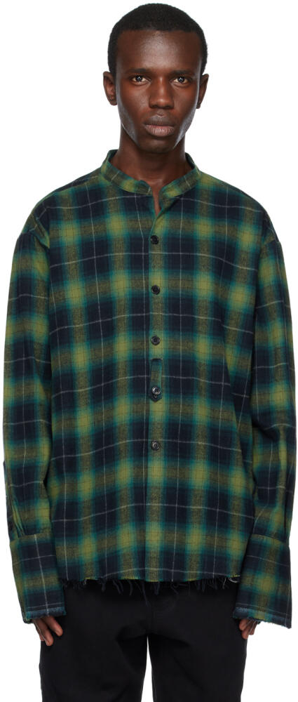 Greg Lauren Green Plaid Shirt Cover