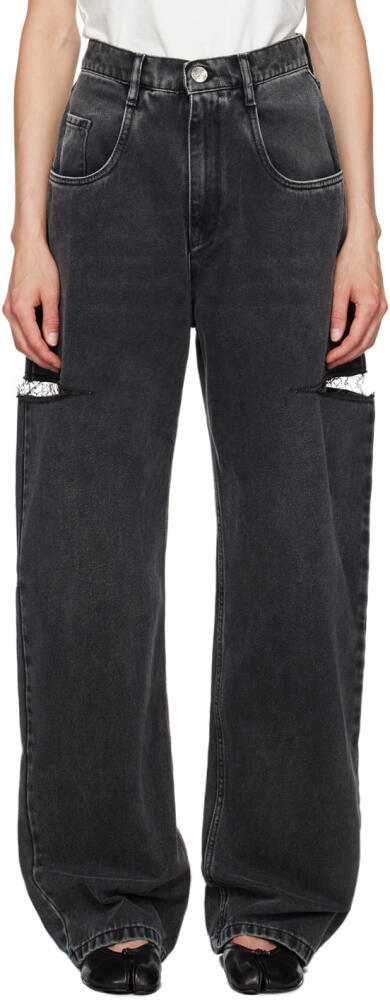 Maison Margiela Black Cut-Out Jeans Cover