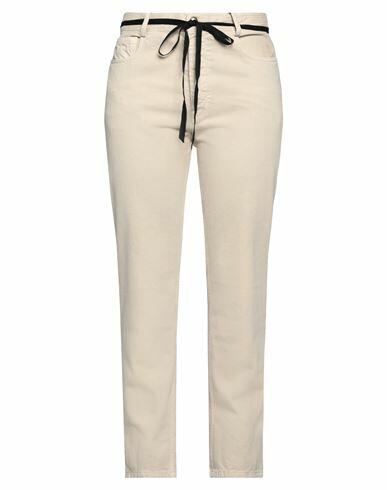 Ann Demeulemeester Woman Jeans Sand Cotton Cover