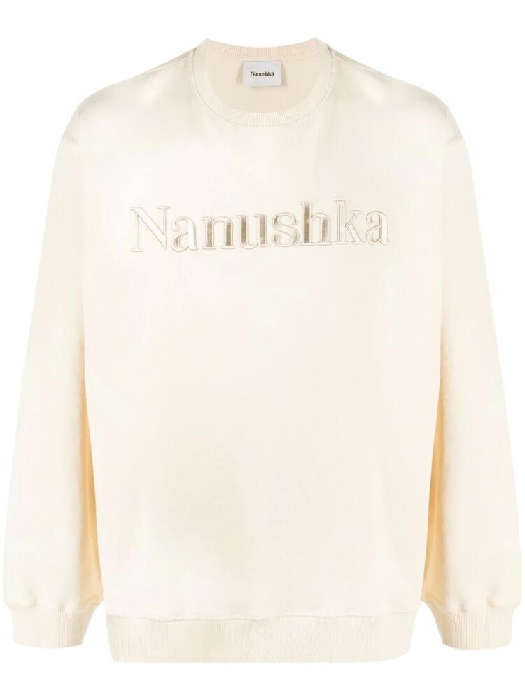 Nanushka logo-embroidered sweatshirt - Neutrals Cover