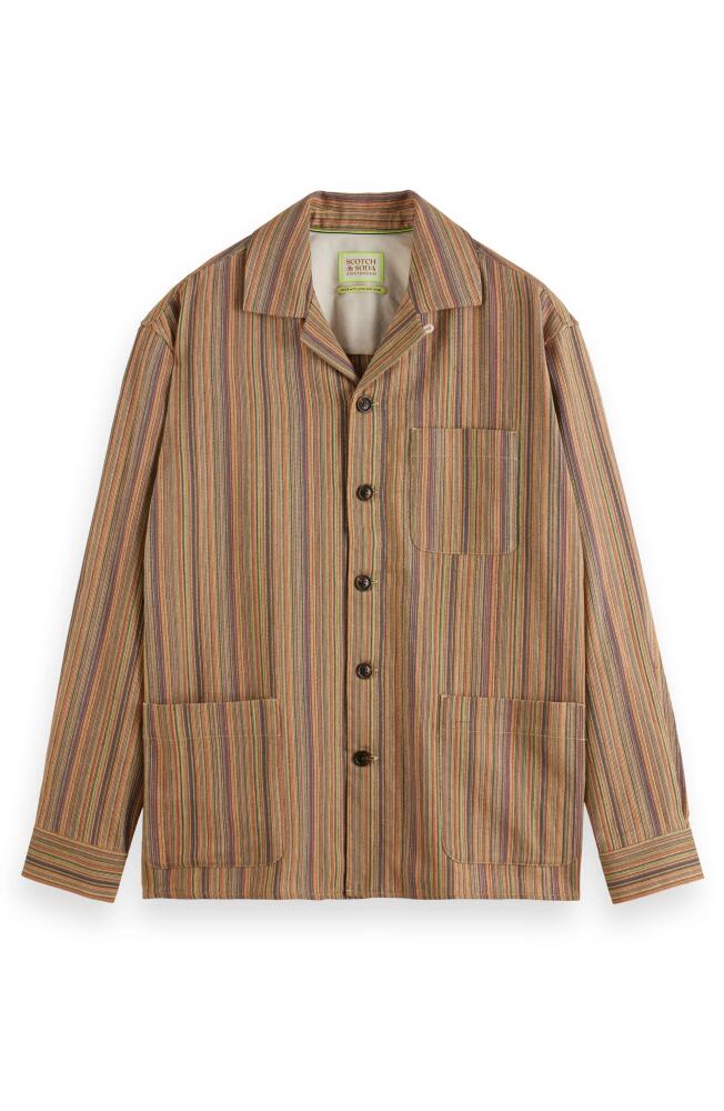 Scotch & Soda Multicolor Structured Shirt Jacket in Yellow/Beige Cover