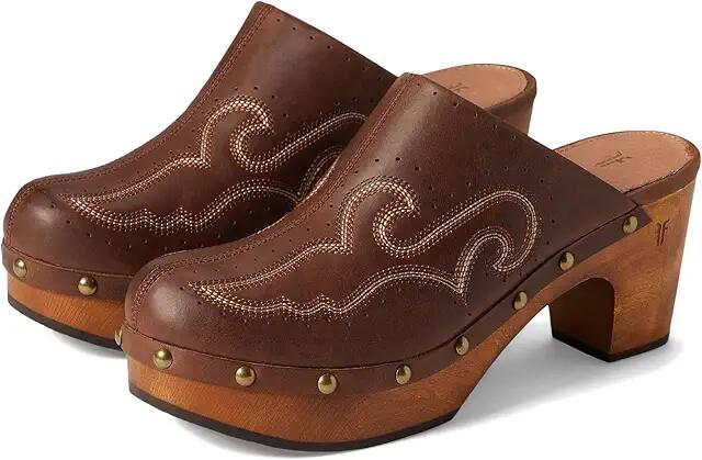 Frye Jessica Clog (Dark Brown) Women's Shoes Cover