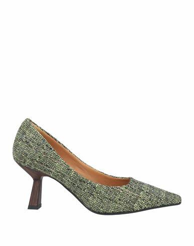 J. a.p. Jose Antonio Pereira Woman Pumps Military green Textile fibers Cover