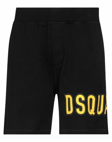 Dsquared2 Man Shorts & Bermuda Shorts Black Cotton, Elastane Cover