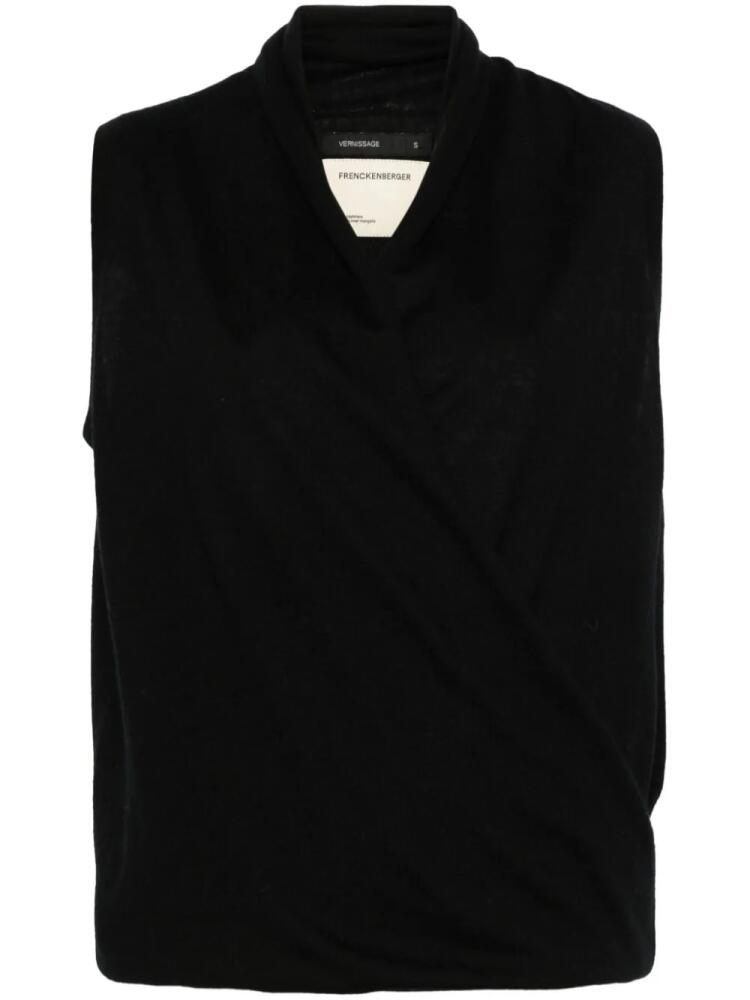 Frenckenberger crossover-neck top - Black Cover