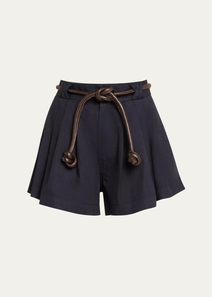 Sea Samaka Belted Garment-Dyed Shorts Cover