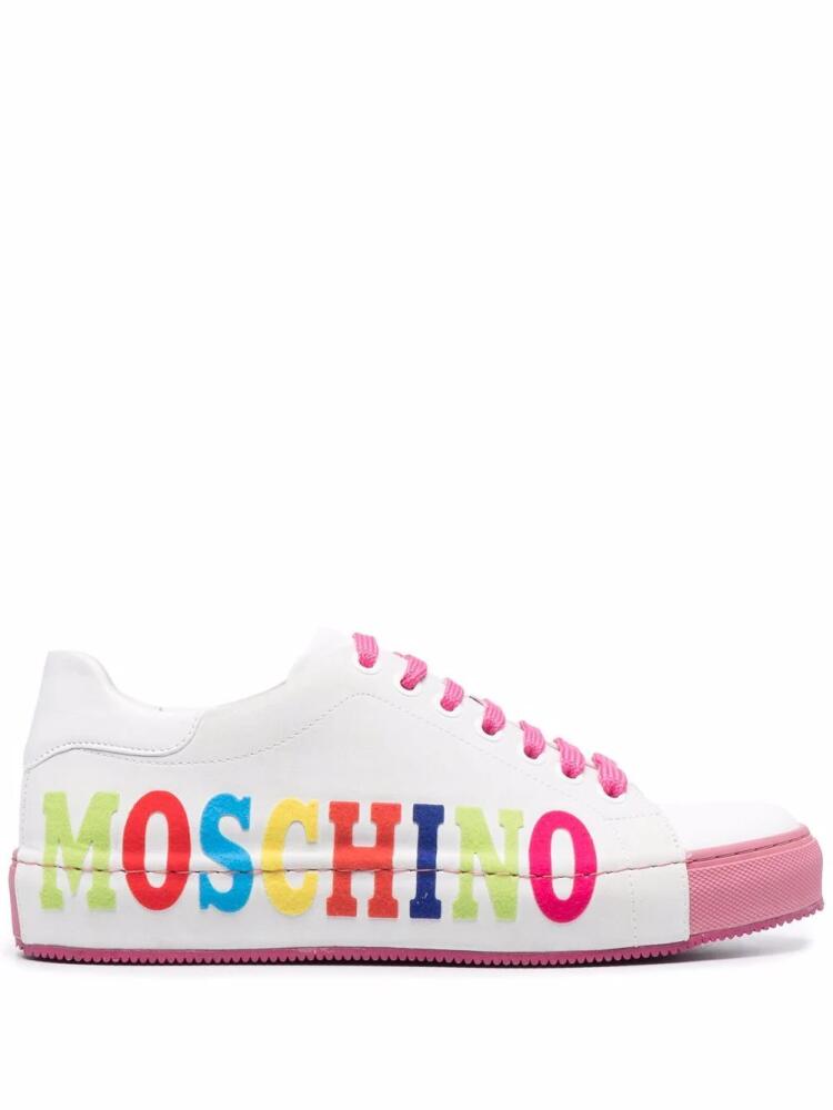 Moschino logo low-top sneakers - White Cover