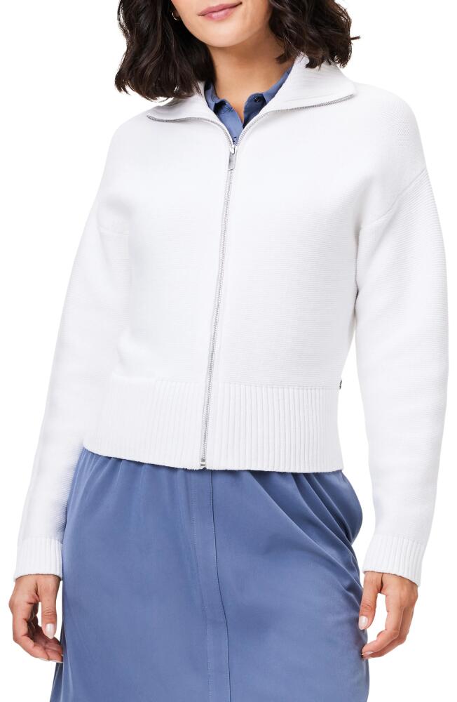 NZ ACTIVE by NIC+ZOE Zip-Up Sweater Jacket in Paper White Cover