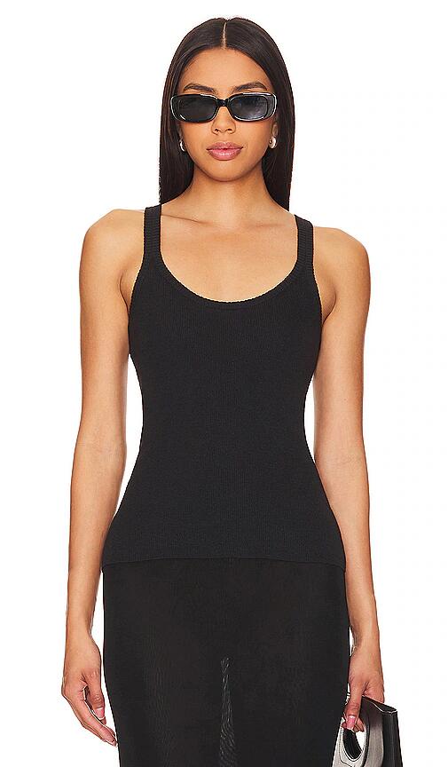 Enza Costa Linen Knit Strappy Tank in Black Cover