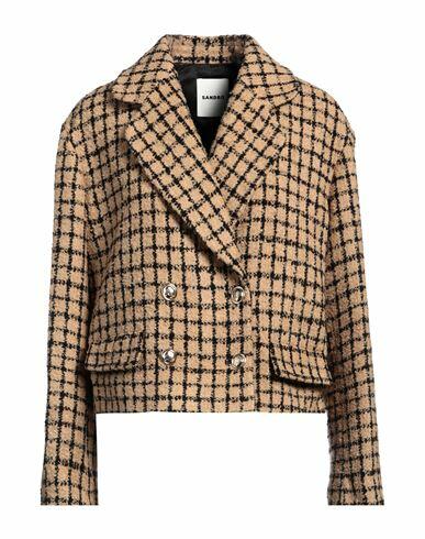 Sandro Woman Blazer Sand Acrylic, Virgin Wool, Polyamide Cover