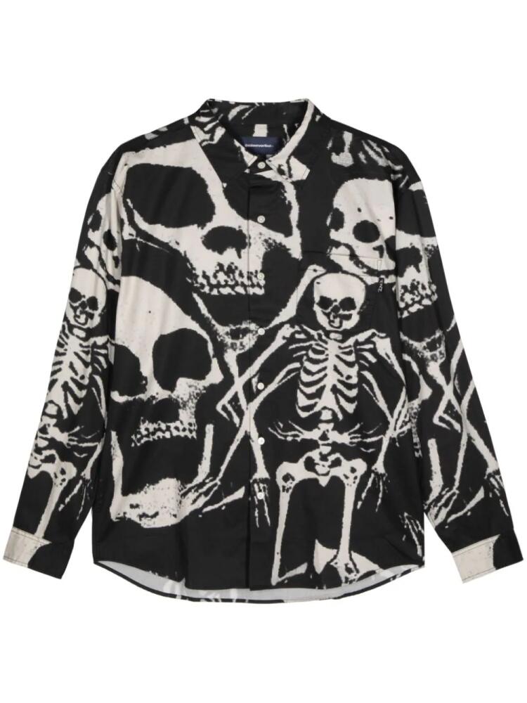 This Is Never That skeleton-print cotton shirt - Black Cover