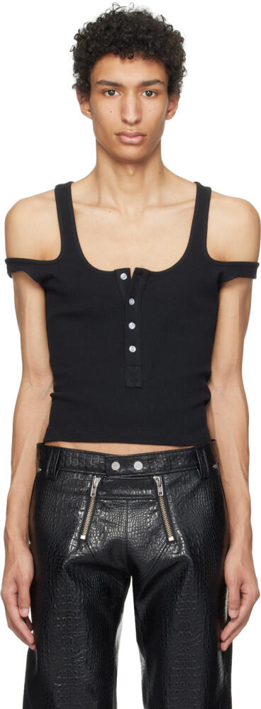 K.NGSLEY Black 2-Way Tank Top Cover