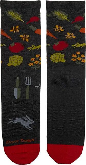 Darn Tough Vermont Farmer's Market Crew Lightweight (Charcoal) Women's Crew Cut Socks Shoes Cover