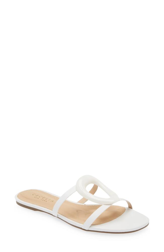 Cecelia New York Melissa Slide Sandal in White Cover