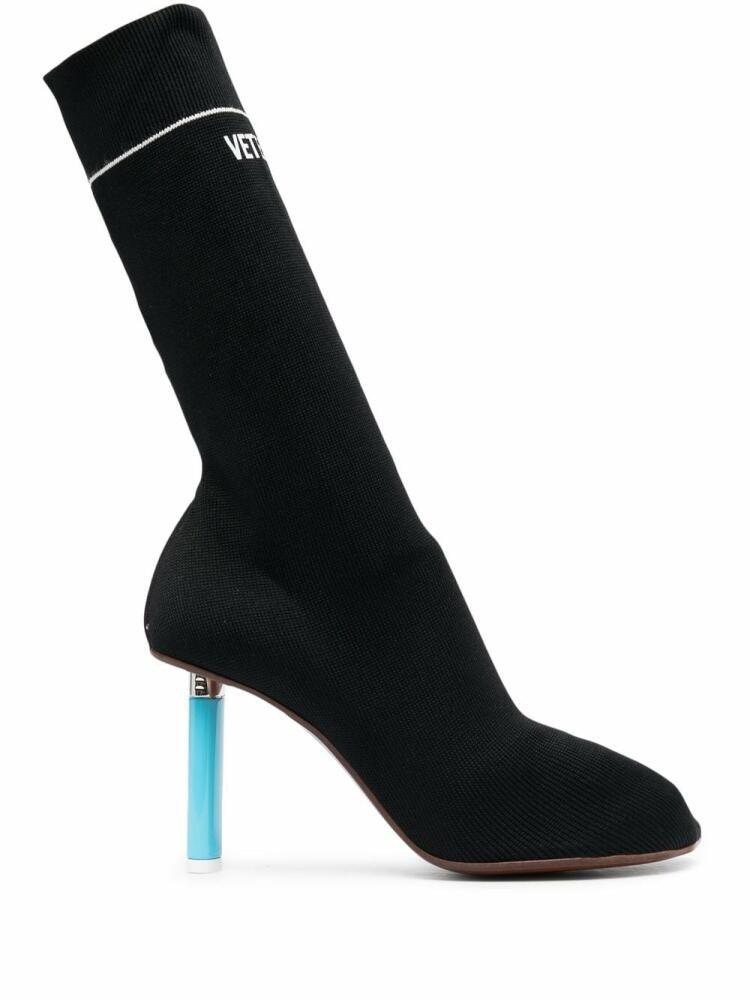 VETEMENTS pointed sock-style boots - Black Cover