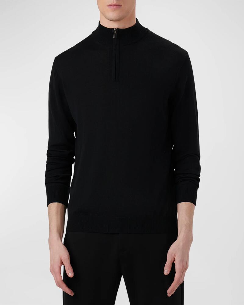 Bugatchi Men's Super Merino Quarter-Zip Sweater Cover