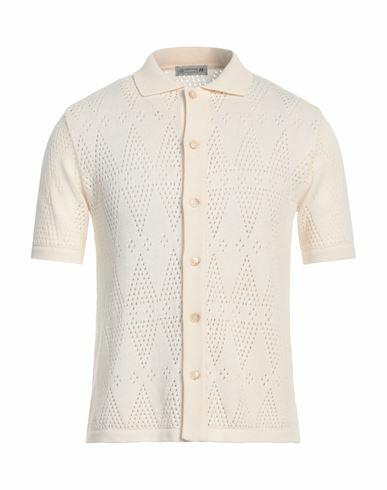 Daniele Alessandrini Homme Man Cardigan Ivory Cotton, Acrylic Cover