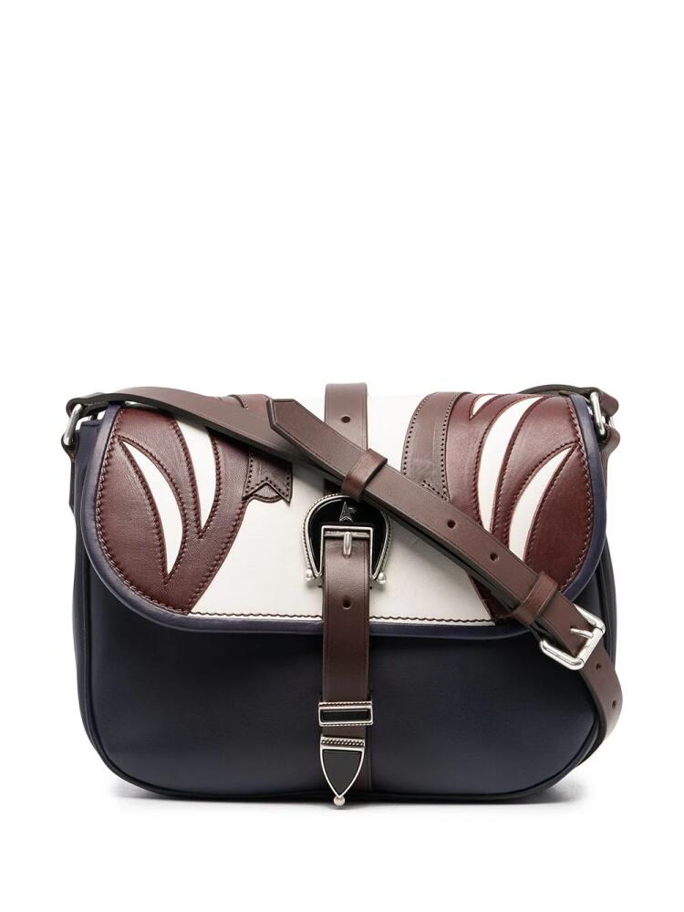 Golden Goose foldover top shoulder bag - Blue Cover