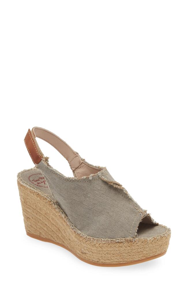 Toni Pons 'Lugano' Espadrille Wedge Sandal in Pedra/Stone Cover